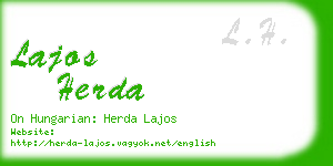 lajos herda business card